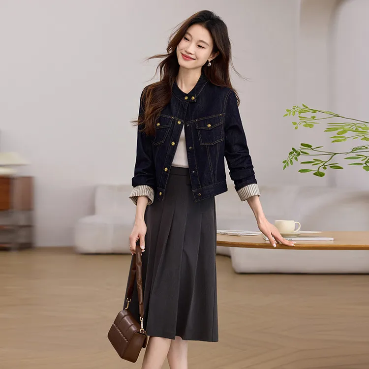 PIERRE CARDIN Denim Jacket Women's Black-6
