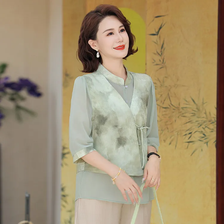 PIERRE CARDIN Chiffon Shirt Women's-3