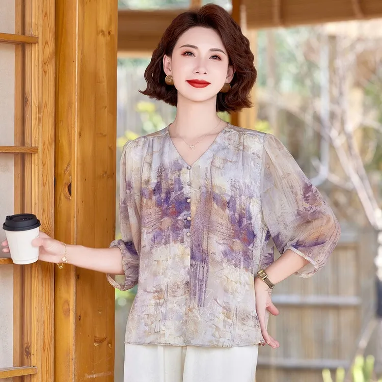 PIERRE CARDIN Chiffon Shirt Women's-2