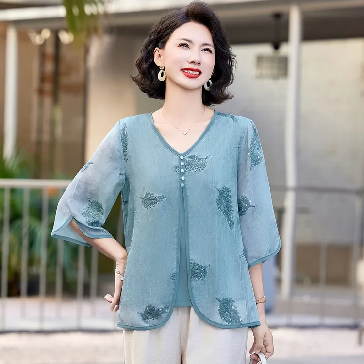 PIERRE CARDIN Chiffon Shirt Women's-2
