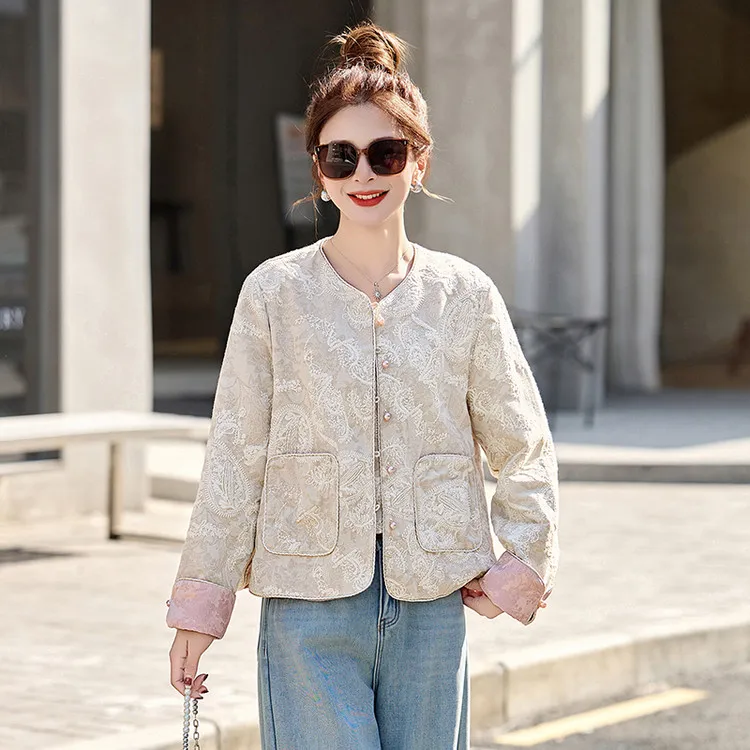 PIERRE CARDIN Cropped Coat Women's Beige-2