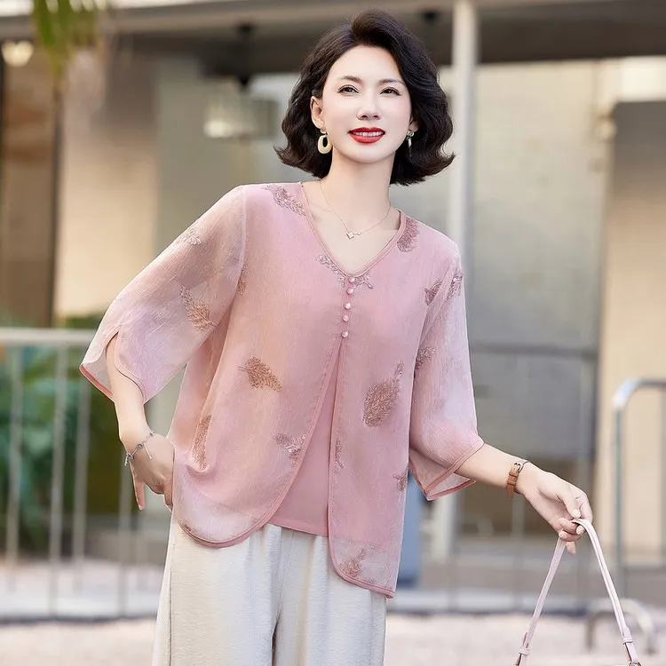 PIERRE CARDIN Chiffon Shirt Women's-4