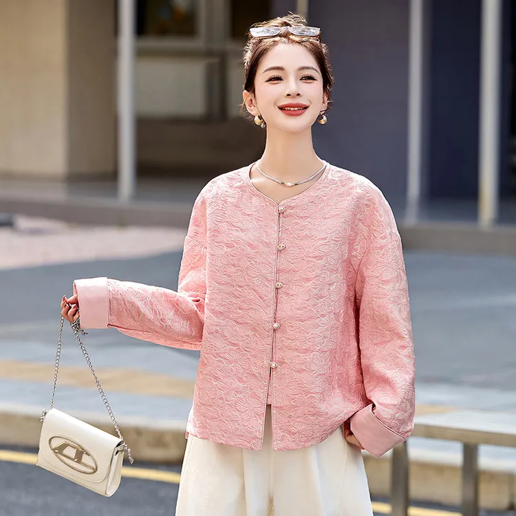 PIERRE CARDIN Cropped Coats Women's Pink-3