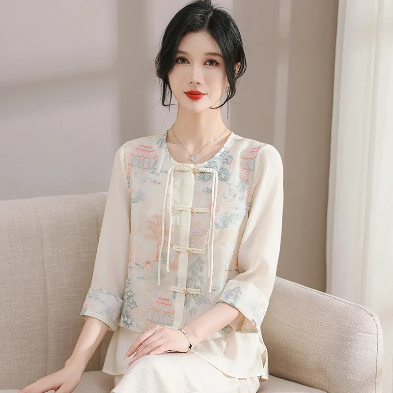 PIERRE CARDIN Chiffon Shirt Women's-5