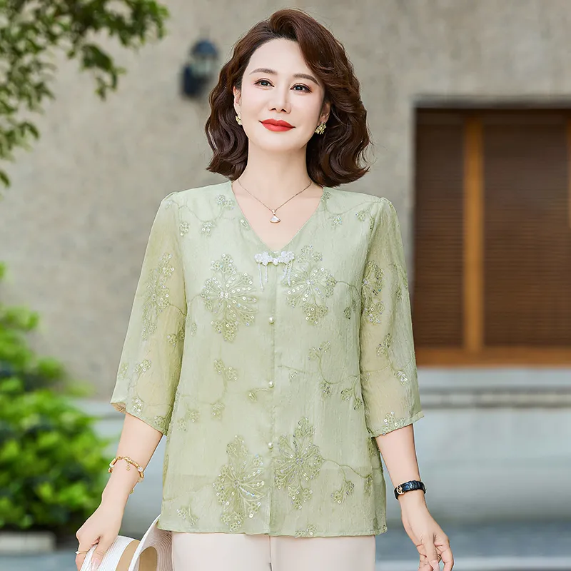 PIERRE CARDIN Chiffon Shirt Women's-5