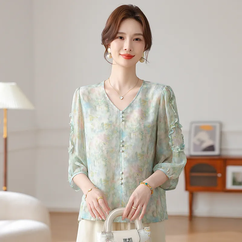PIERRE CARDIN Chiffon Shirt Women's-1