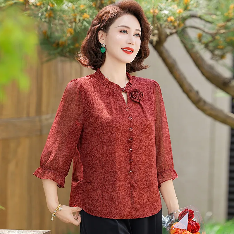 PIERRE CARDIN Chiffon Shirt Women's-2