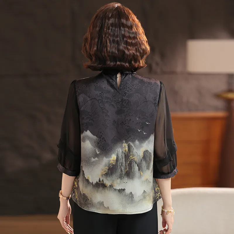 PIERRE CARDIN Chiffon Shirt Women's-5