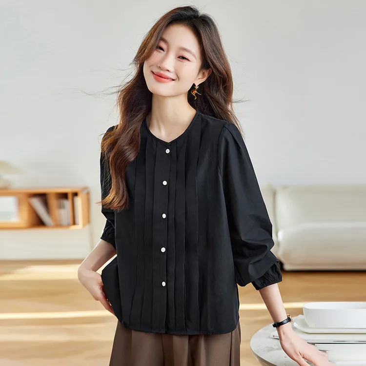 PIERRE CARDIN Babydoll Top Women's Night Black-2