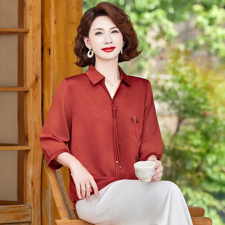 PIERRE CARDIN Chiffon Shirt Women's-4