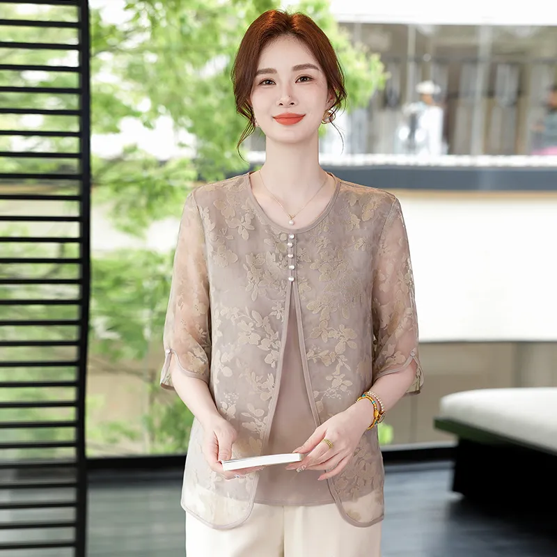 PIERRE CARDIN Chiffon Shirt Women's-7