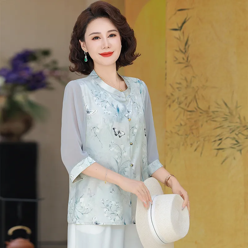 PIERRE CARDIN Chiffon Shirt Women's-7