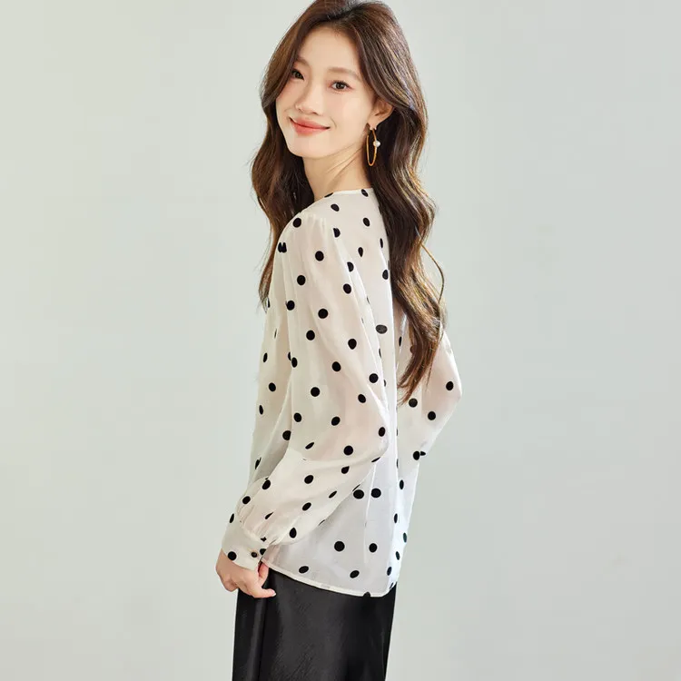 PIERRE CARDIN Lace Blouse Women's Image Color-4