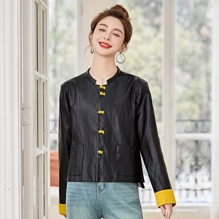 PIERRE CARDIN Cropped Coats Women's Yellow-5