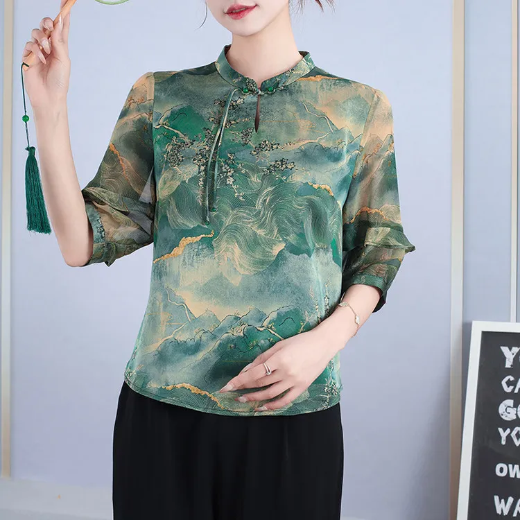 PIERRE CARDIN Chiffon Shirt Women's-1