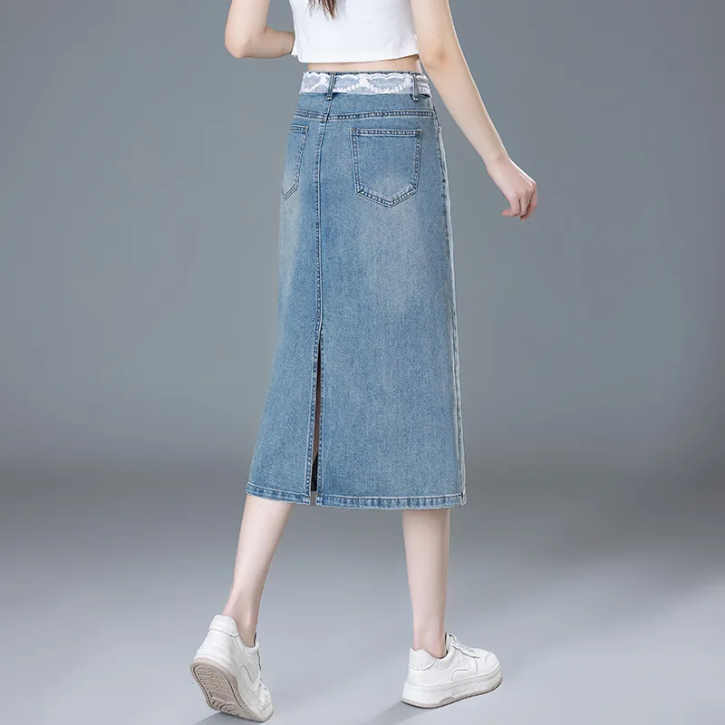 PIERRE CARDIN Denim Long Skirt Women's-3