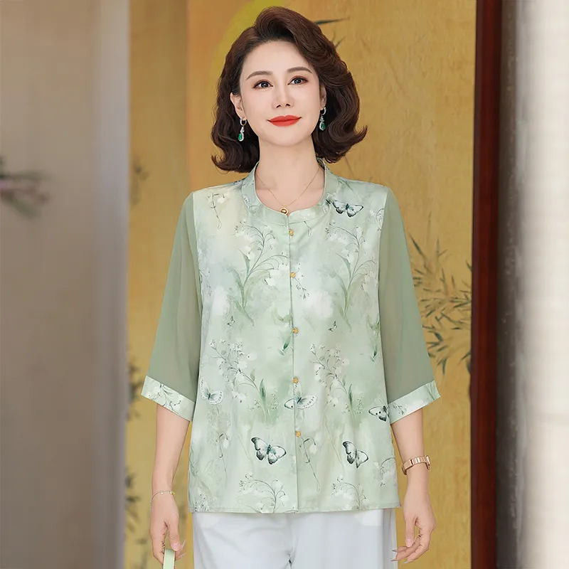 PIERRE CARDIN Chiffon Shirt Women's-4