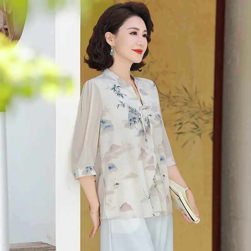 PIERRE CARDIN Chiffon Shirt Women's-5