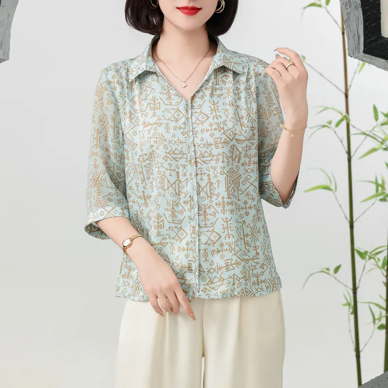 PIERRE CARDIN Chiffon Shirt Women's-3