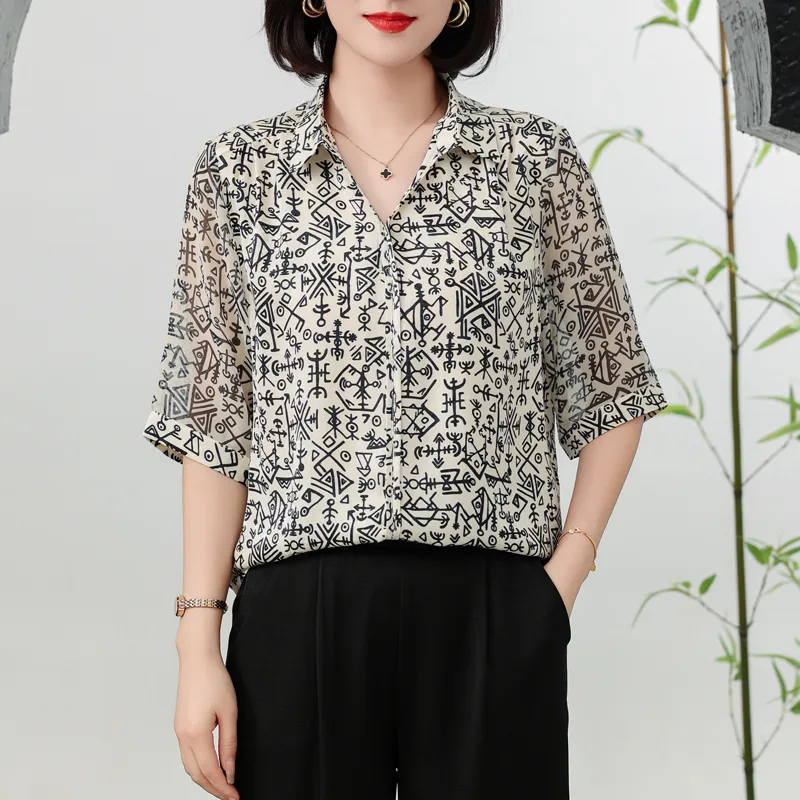 PIERRE CARDIN Chiffon Shirt Women's-6