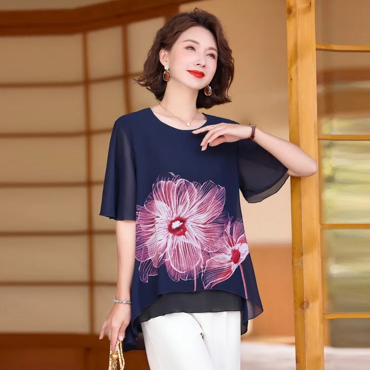 PIERRE CARDIN Regular T Shirt Women's Navy Blue-1
