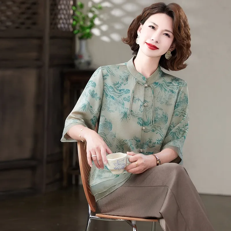 PIERRE CARDIN Chiffon Shirt Women's-5