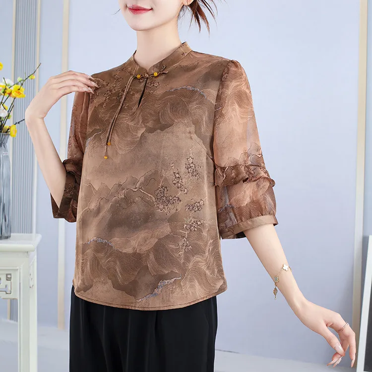 PIERRE CARDIN Chiffon Shirt Women's-6