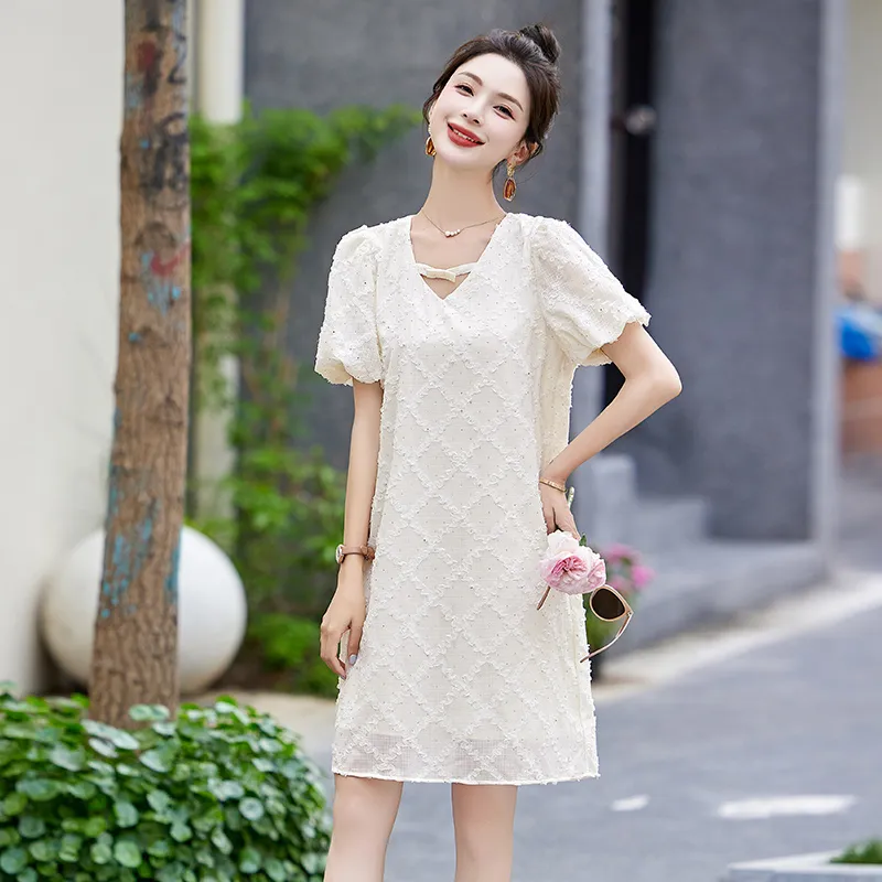 PIERRE CARDIN Short Sleeved Dress Women's White-2
