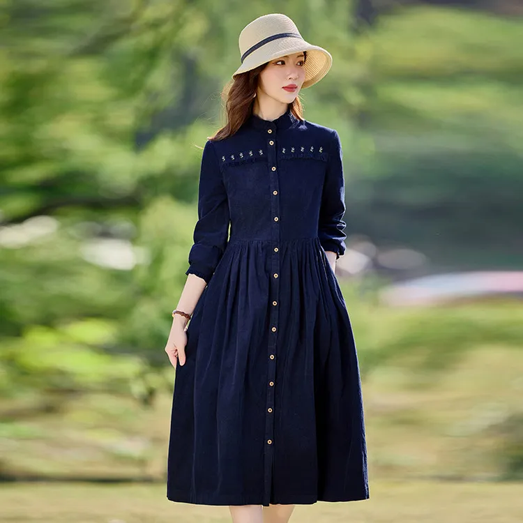 PIERRE CARDIN Long Sleeved Dresses Women's Navy Blue-2