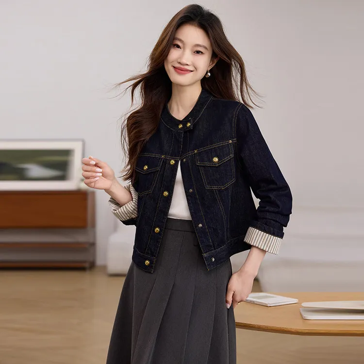 PIERRE CARDIN Denim Jacket Women's Black-1