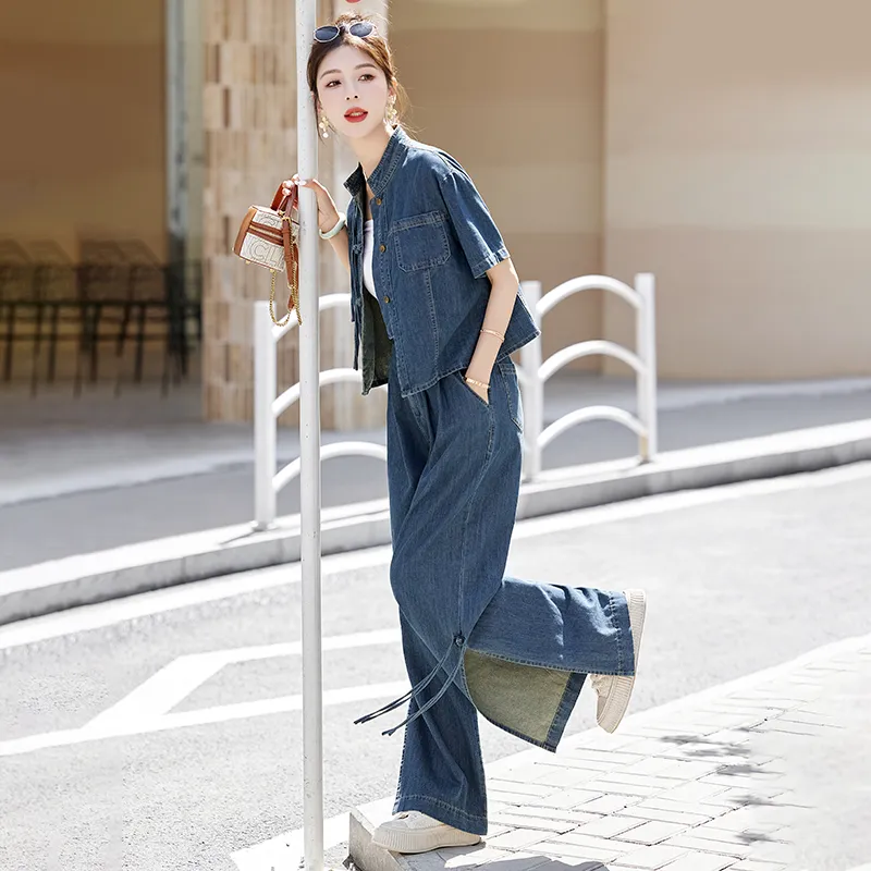 PIERRE CARDIN Casual Suit Women's Denim Blue-4
