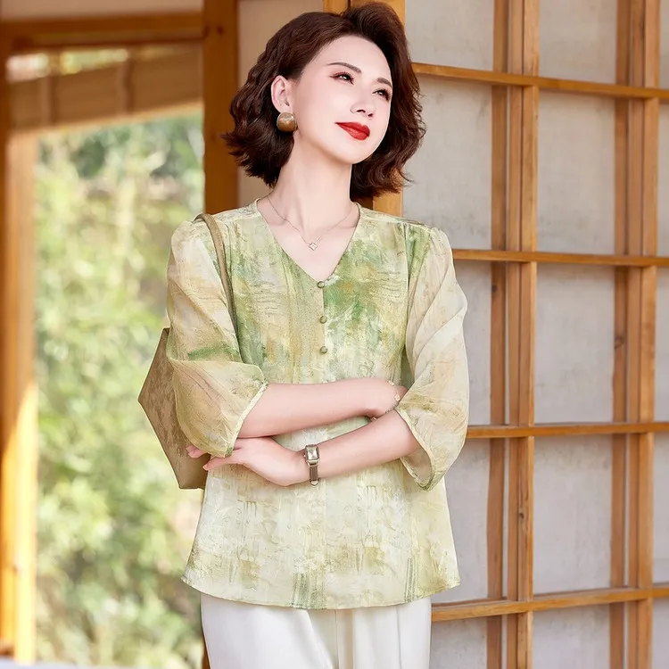PIERRE CARDIN Chiffon Shirt Women's-11