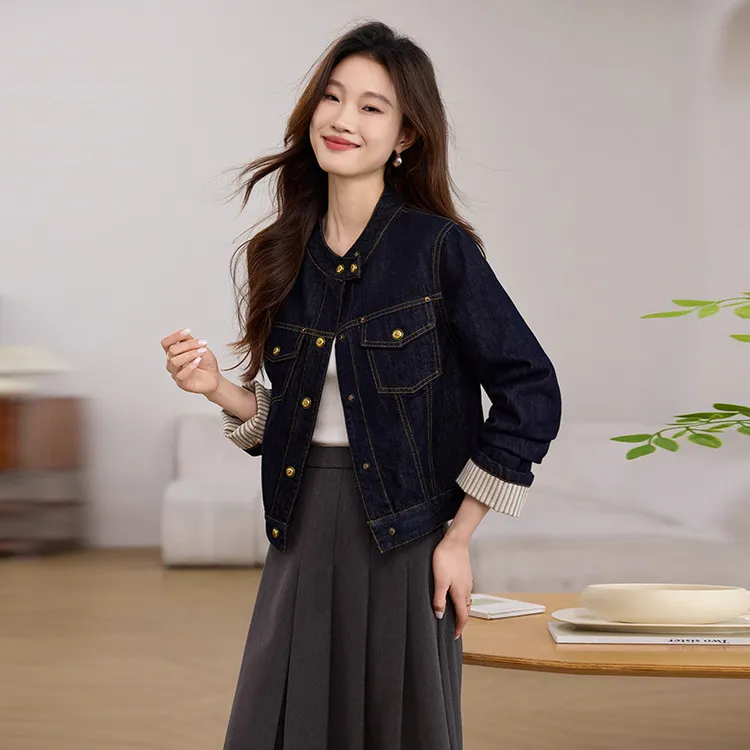 PIERRE CARDIN Denim Jacket Women's Black-5