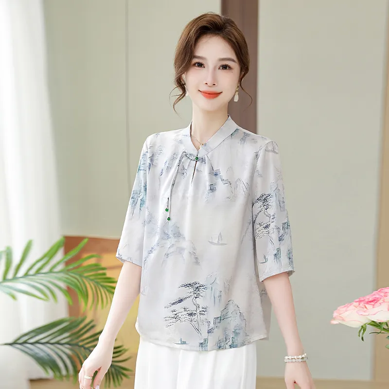 PIERRE CARDIN Chiffon Shirt Women's-5