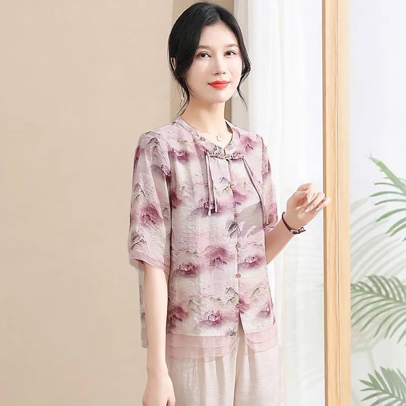 PIERRE CARDIN Chiffon Shirt Women's-5
