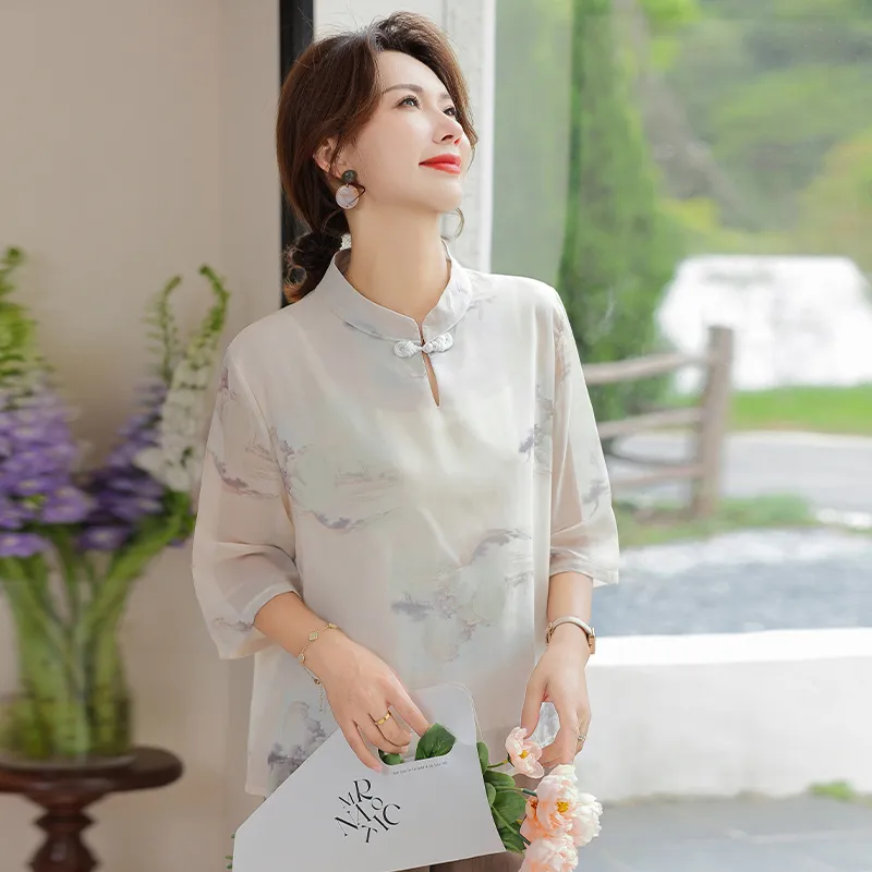 PIERRE CARDIN Chiffon Shirt Women's-4