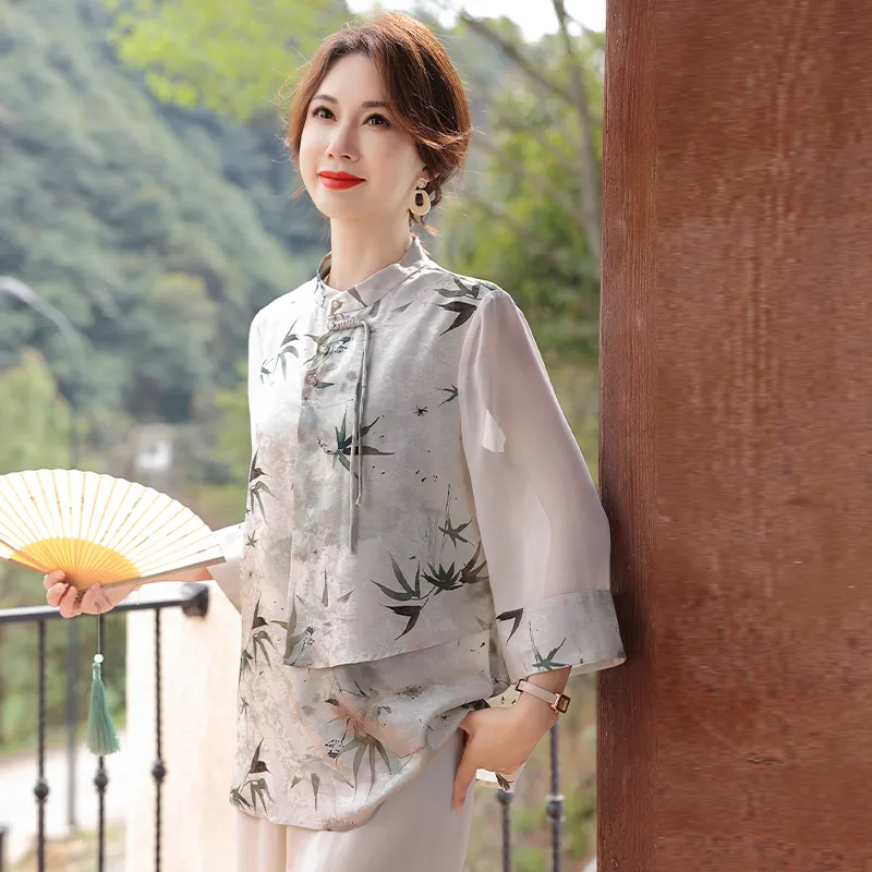PIERRE CARDIN Chiffon Shirt Women's-2