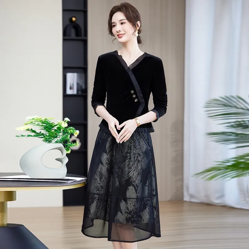 PIERRE CARDIN Skirt Set Women's Black-2