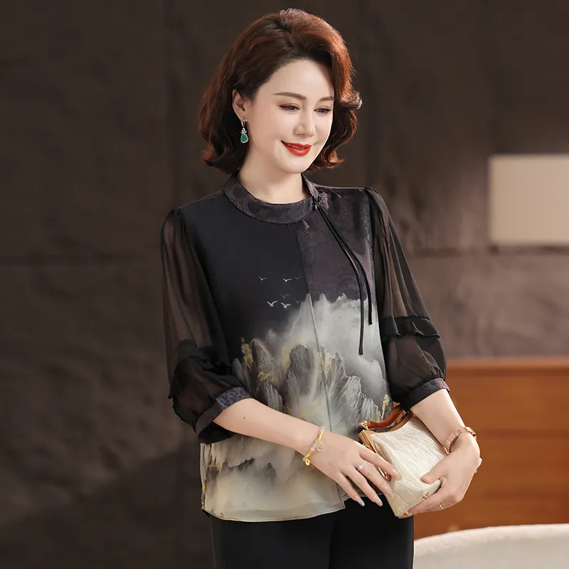 PIERRE CARDIN Chiffon Shirt Women's-6