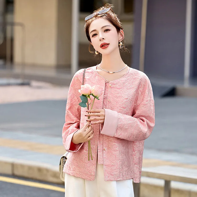 PIERRE CARDIN Cropped Coats Women's Pink-5