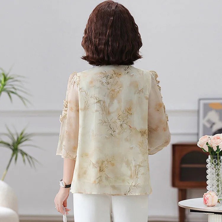 PIERRE CARDIN Chiffon Shirt Women's-7