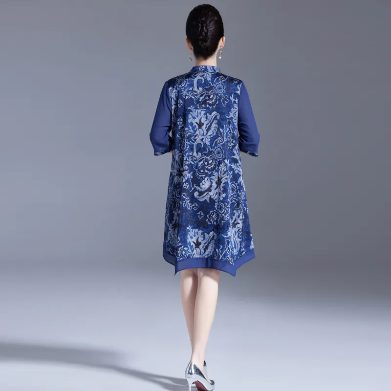 PIERRE CARDIN Long Sleeved Dress Women's Blue-0