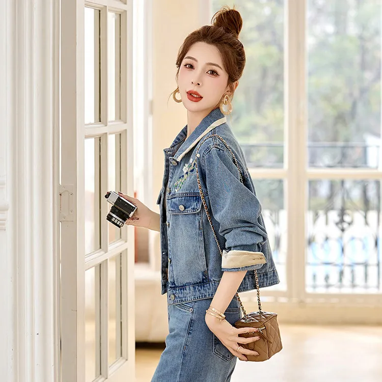 PIERRE CARDIN Denim Jacket Women's Image Color-3
