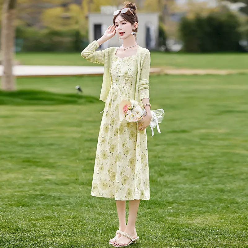 PIERRE CARDIN Skirt Set Women's Green-2