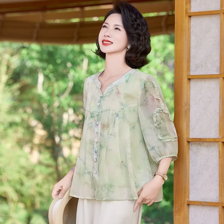 PIERRE CARDIN Chiffon Shirt Women's-4