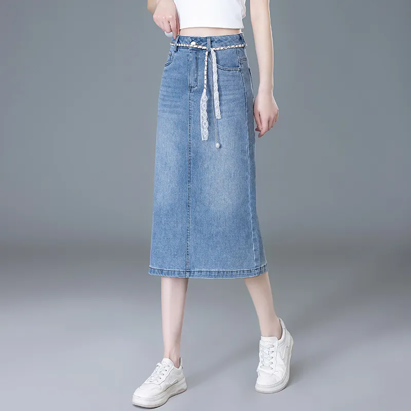 PIERRE CARDIN Denim Long Skirt Women's-1