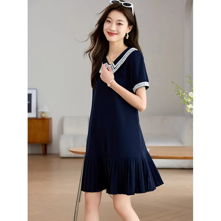 PIERRE CARDIN Short Sleeved Dress Women's Blue-2