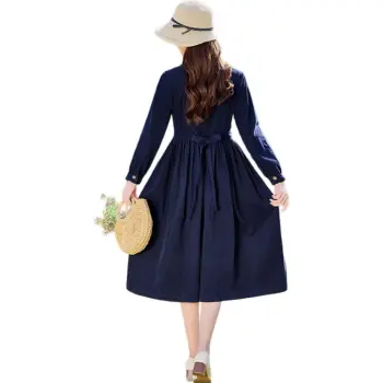 PIERRE CARDIN Long Sleeved Dresses Women's Navy Blue