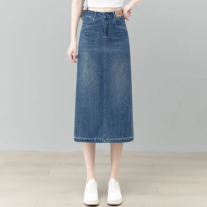PIERRE CARDIN Denim Long Skirt Women's-6