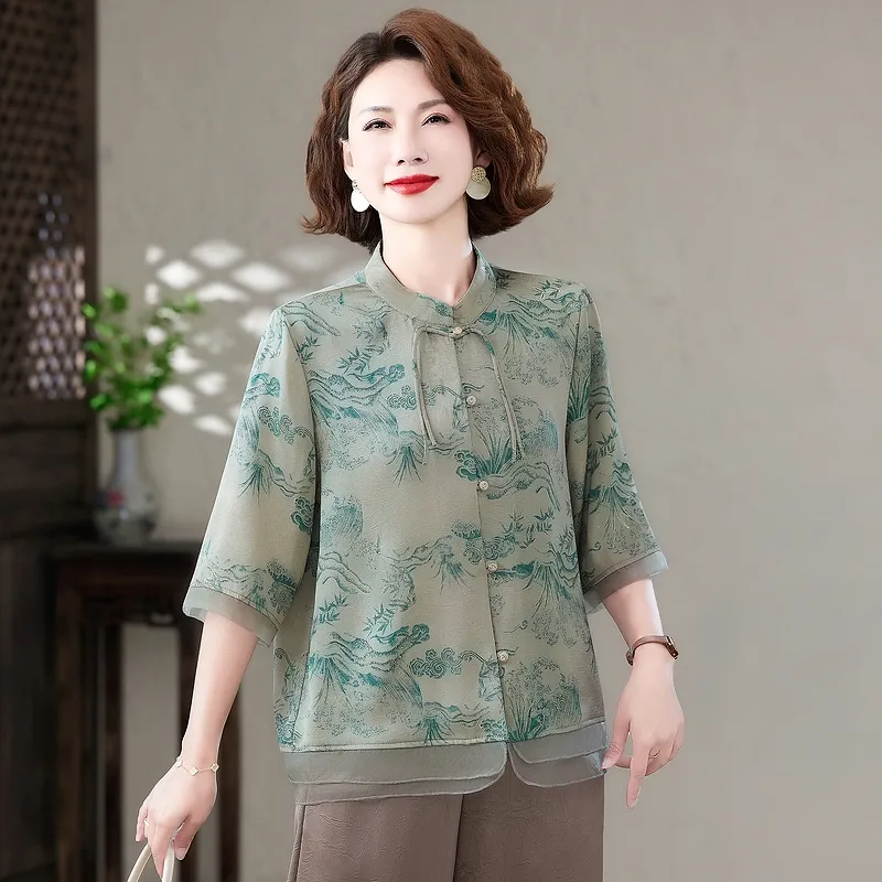 PIERRE CARDIN Chiffon Shirt Women's-4